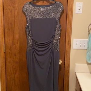 Gray with silver sequins